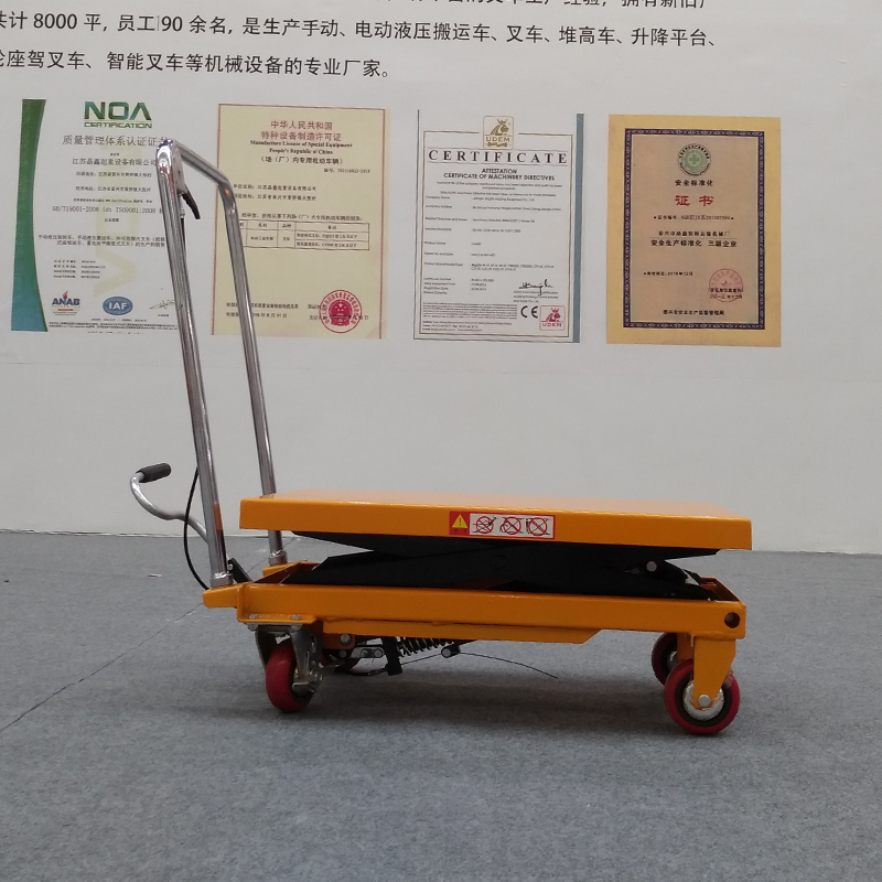 Manual lifting platform