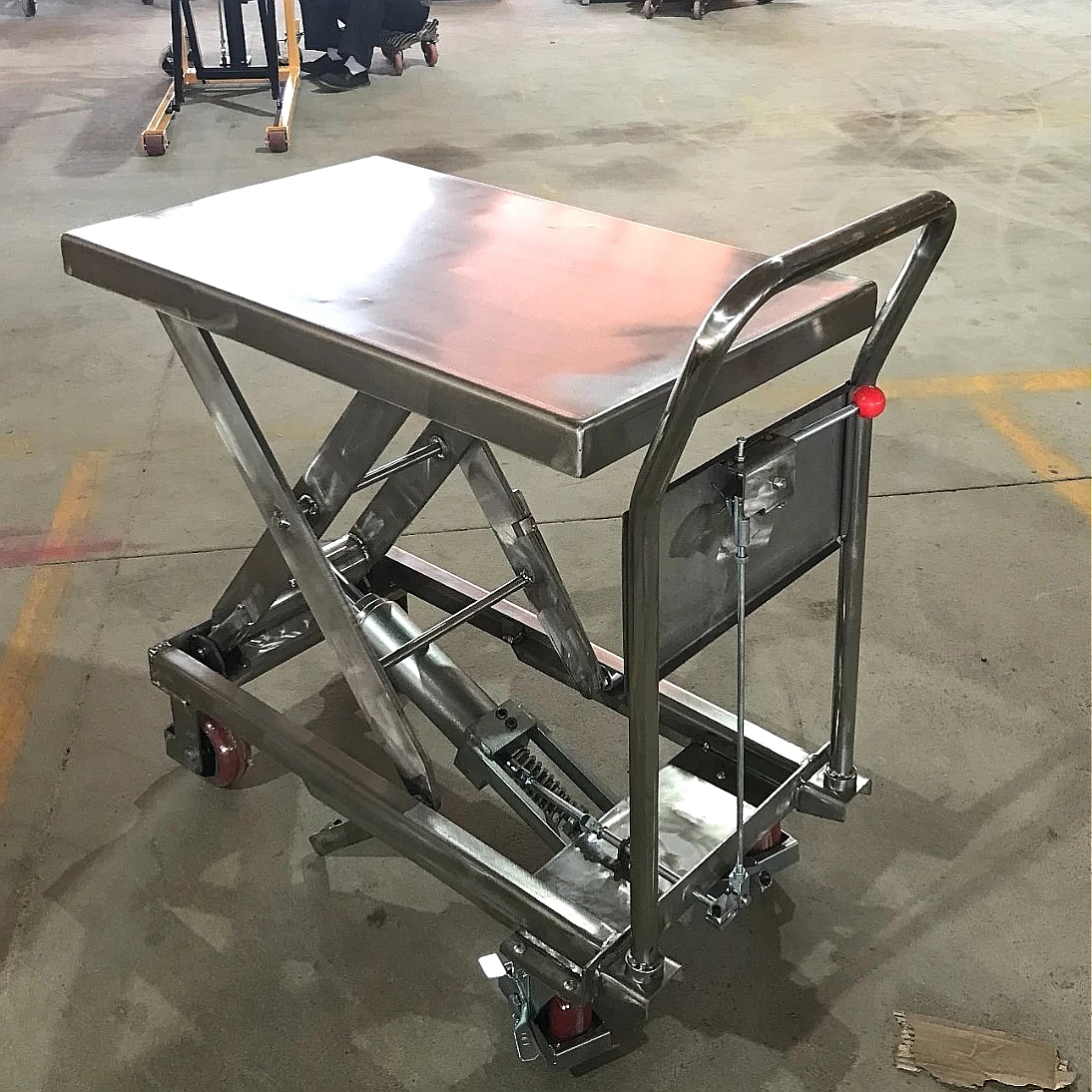 Stainless steel manual lifting platform