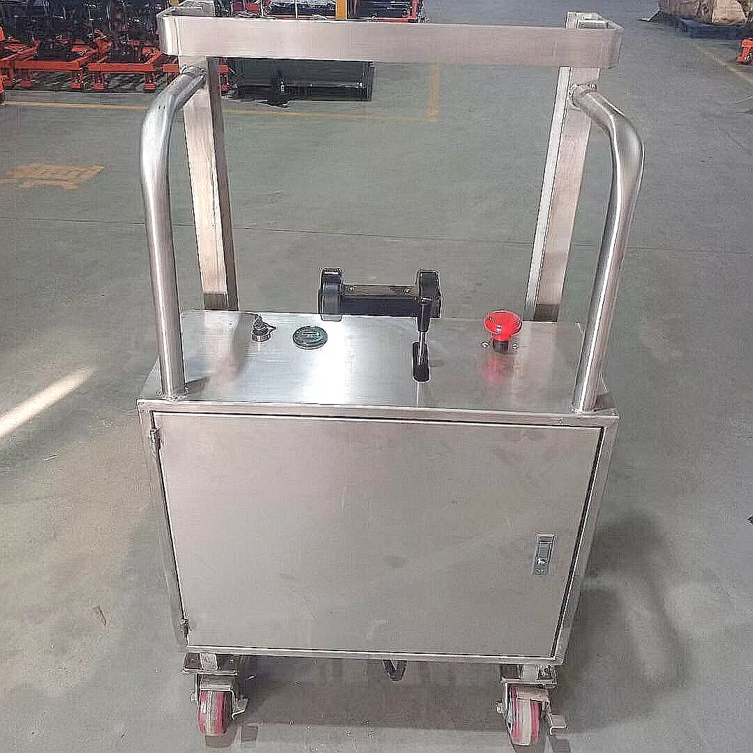 Semi electric stainless steel stacker .jpg